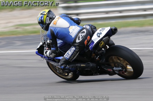 2008-05-11 Monza 1845 Superbike - Race 1 - Michael Beck - Yamaha YZF-R1